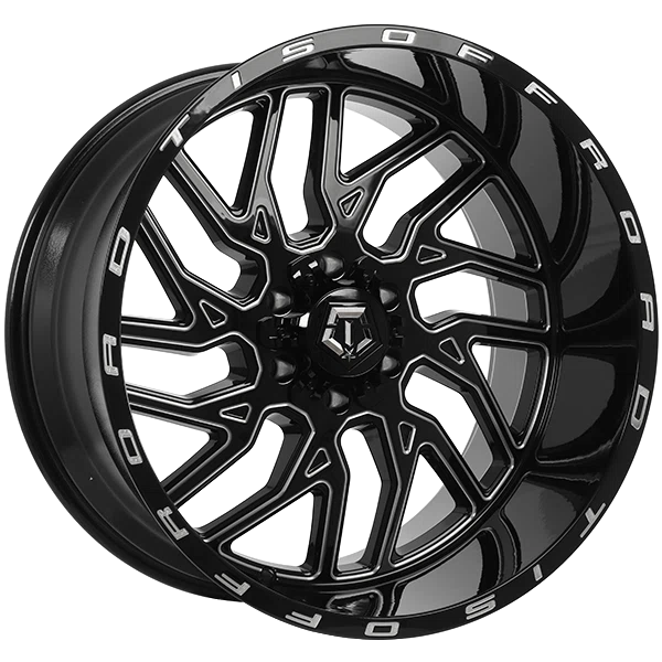 TIS Wheels – 544BM – Black – 22″x12″ -44mm – Summer Wheels – 544BM2226844S