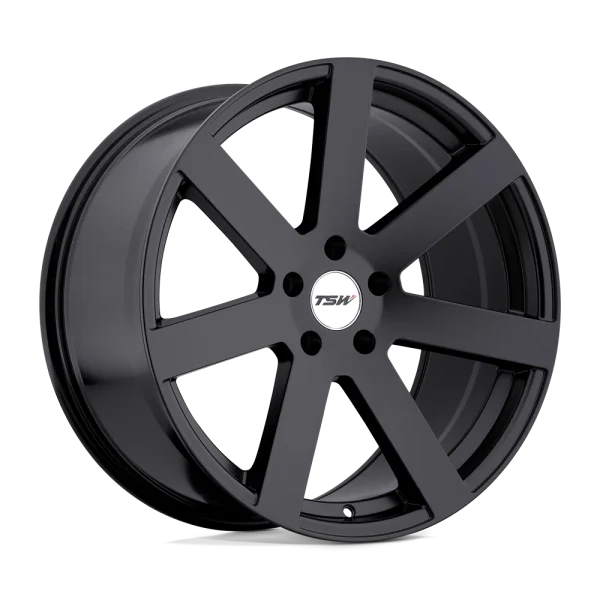 TSW Wheels – BARDO – Black – 17″x8″ 40mm – All weather Wheels – 1780BAR405114M76