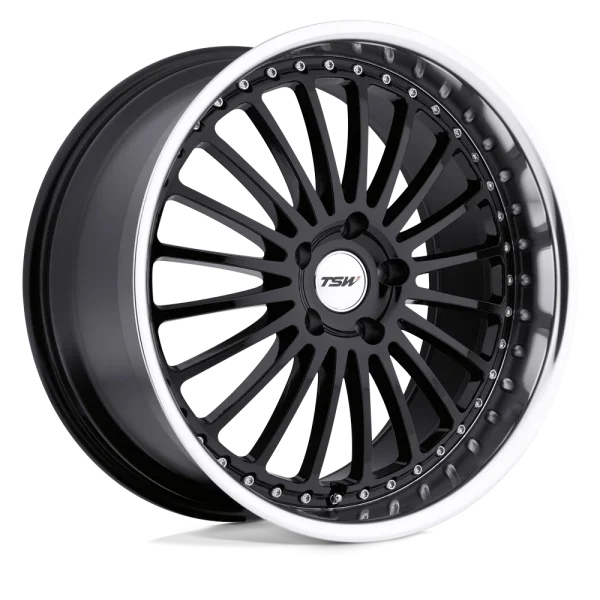 TSW Wheels – SILVERSTONE – Black – 17″x8″ 20mm – Summer Wheels – 1780SIL205120B76