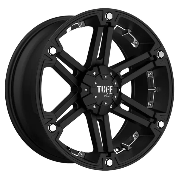 Tuff Wheels – T01 – Black – 17″x8″ 10mm – Summer Wheels – 1780T01105140M08C