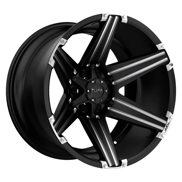 Tuff Wheels – T12 – Black – 22″x12″ -45mm – Summer Wheels – 2212T12-56140F08