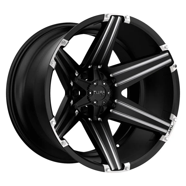 Tuff Wheels – T12 – Black – 22″x10″ -25mm – Summer Wheels – 2210T12-25D50M87