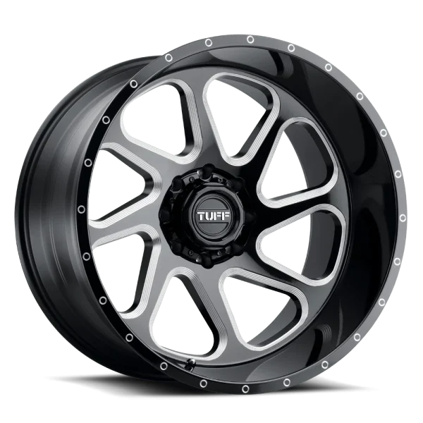 Tuff Wheels – T2B – Black – 22″x12″ -45mm – Summer Wheels – 2212T2B-58165B25R
