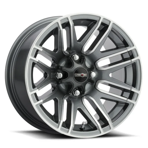 Vision Wheel ATV – 112 ASSAULT – Gunmetal – 12″x7″ – Summer Wheels – 112-127110GMMF4
