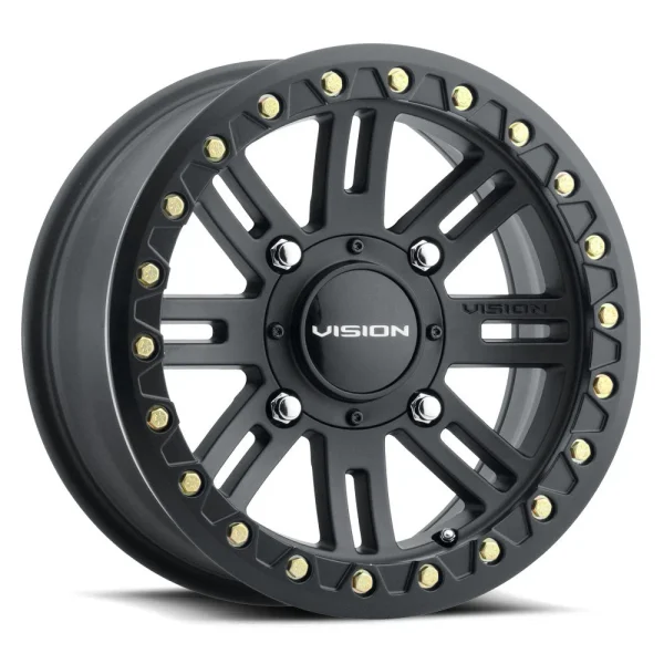 Vision Wheel ATV – 356 MANX 2 BEADLOCK – Black – 15″x7″ 38mm – All weather Wheels – 356BL157110SBBR54