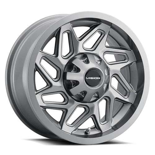 Vision Wheel ATV – 361 SPYDER – Gunmetal – 12″x7″ 2.5mm – All weather Wheels – 361-127110GM4