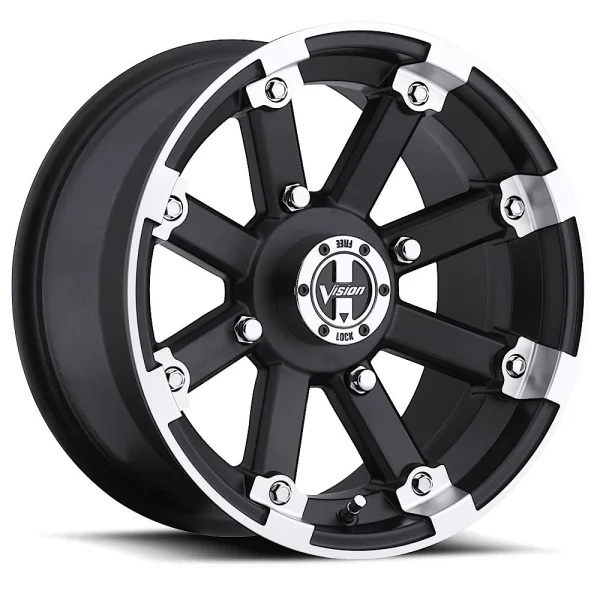 Vision Wheel ATV – 393 LOCKOUT – Black – 12″x7″ – Summer Wheels – 393-127100MBML4