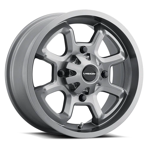 Vision Wheel ATV – 415 BOMB – Gunmetal – 12″x7″ 2.5mm – All weather Wheels – 415-127110GM4