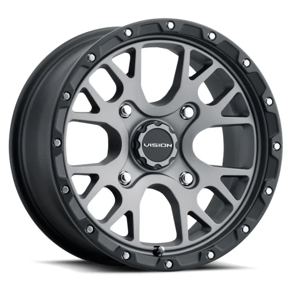 Vision Wheel ATV – 545 ROCKER – Grey – 14″x7″ 13mm – All weather Wheels – 545-147156SGBL44