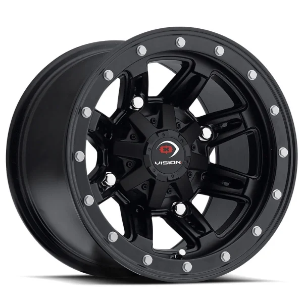 Vision Wheel ATV – 550 FIVE FIFTY – Black – 12″x7″ 2.5mm – All weather Wheels – 550-127100MB4