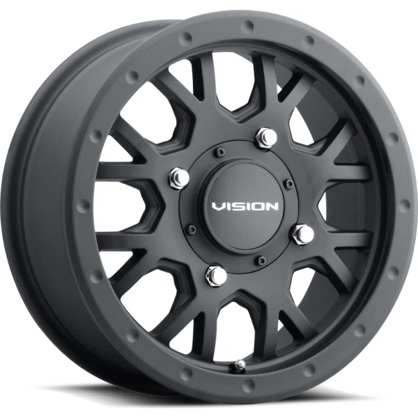 Vision Wheel ATV – GV8 INVADER – Black – 15″x6″ 12mm – All weather Wheels – GV8BLC156156SB40NCC