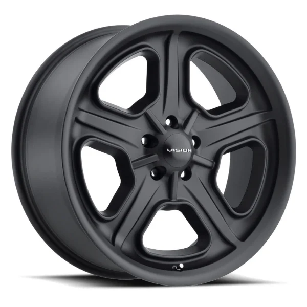 Vision Wheel American Muscle – 147 DAYTONA – Black – 15″x7″ 6mm – All weather Wheels – 147-5761SB6