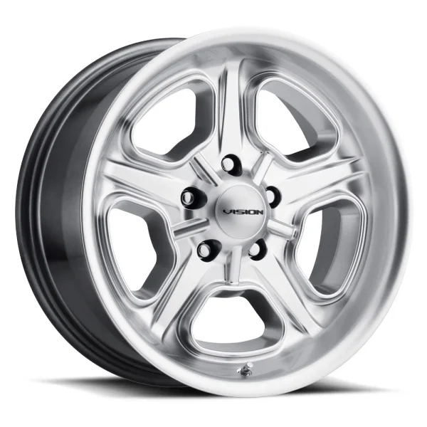 Vision Wheel American Muscle – 147 DAYTONA – Silver – 15″x7″ -7mm – All weather Wheels – 147-5765HS-7