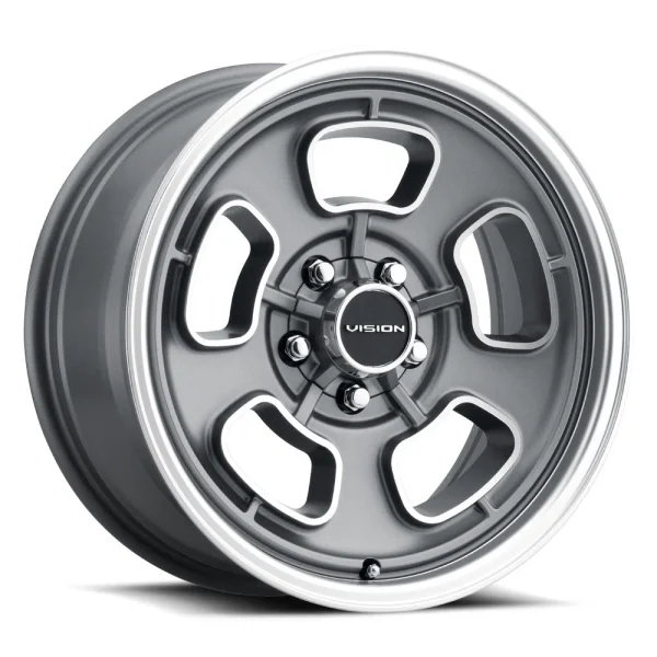 Vision Wheel American Muscle – 148 SHIFT – Grey – 15″x5.5″ 7mm – Summer Wheels – 148-5561SGMF7