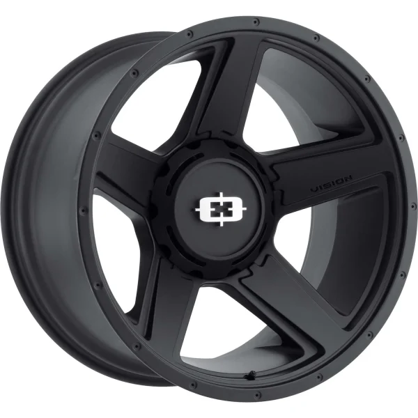 Vision Wheel HD – 390 EMPIRE – Black – 15″x6″ 0mm – All weather Wheels – 390VTA5683SB0