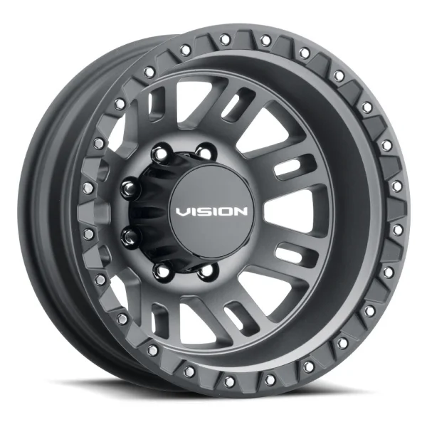 Vision Wheel HD – 408 MANX2 – Grey – 16″x6″ – All weather Wheels – 408-6681SGBLR