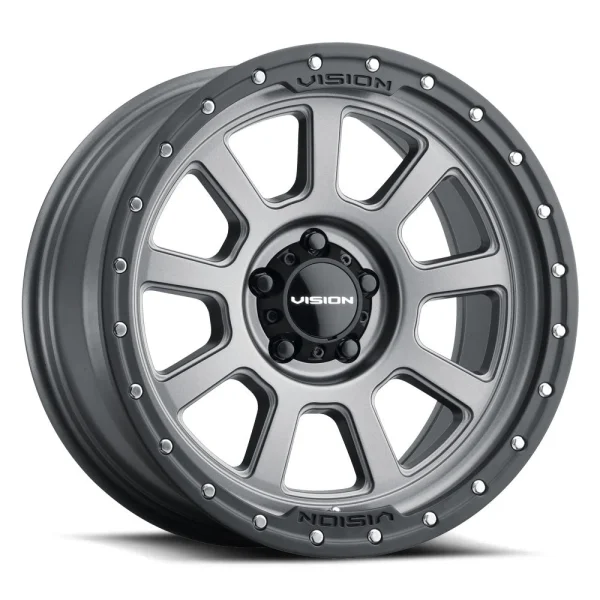 Vision Wheel Off-Road – 350 OJOS – Grey – 18″x9″ 12mm – All weather Wheels – 350-8965SGBL12