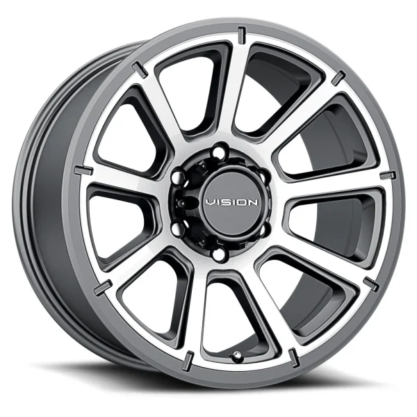 Vision Wheel Off-Road – 353 TURBINE – Gunmetal – 16″x8″ 0mm – Summer Wheels – 353-6865GMMF0