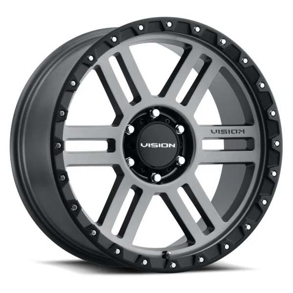 Vision Wheel Off-Road – 354 MANX2 – Grey – 17″x9″ 12mm – All weather Wheels – 354-7965SGBL12
