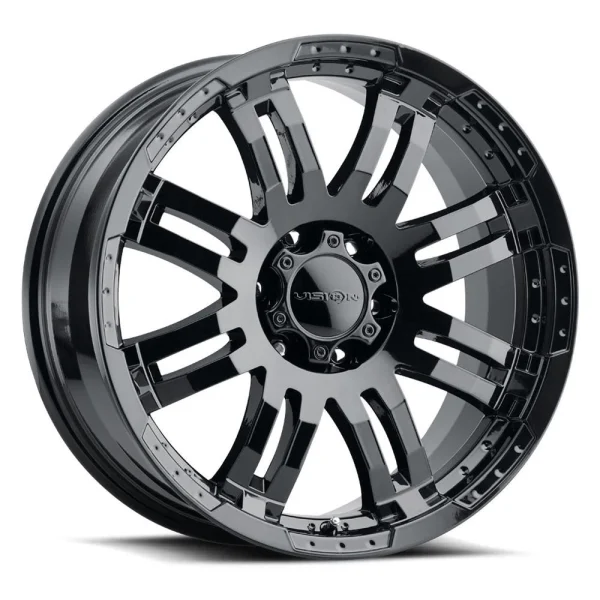 Vision Wheel Off-Road – 375 WARRIOR – Black – 16″x8″ 12mm – All weather Wheels – 375-6886GB12