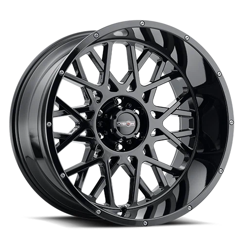 Vision Wheel Off-Road – 412 ROCKER – Black – 20″x10″ -25mm – All weather Wheels – 412-20083GB-25