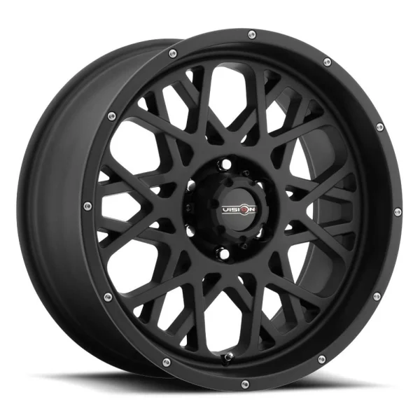 Vision Wheel Off-Road – 412 ROCKER – Black – 22″x10″ -19mm – All weather Wheels – 412-22081SB-19