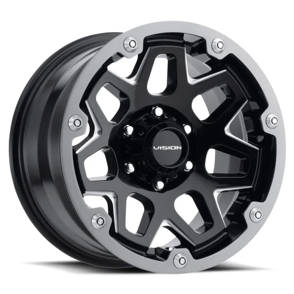 Vision Wheel Off-Road – 416 SE7EN – Black – 18″x9″ 12mm – Summer Wheels – 416-8965GBMG12