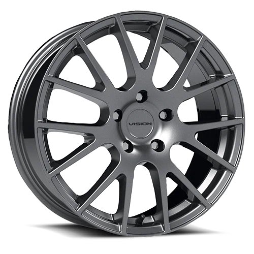 Vision Wheel Street Designs – 18 HELLION – Gunmetal – 15″x6.5″ 38mm – All weather Wheels – 18-5649GM38