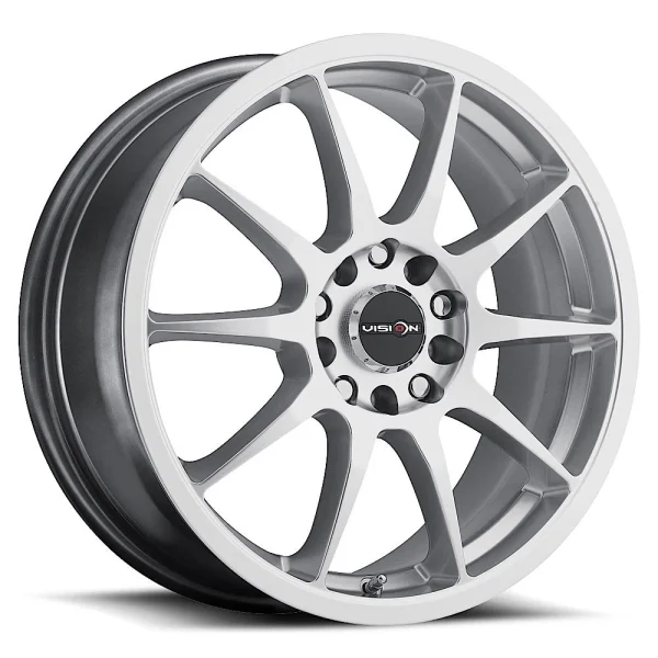 Vision Wheel Street Designs – 425 BANE – Silver – 15″x6.5″ 38mm – All weather Wheels – 425-5618HS38