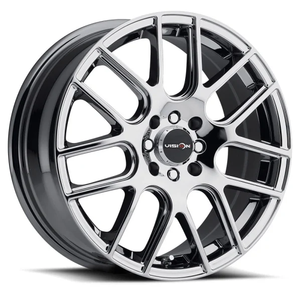 Vision Wheel Street Designs – 426 CROSS – Chrome – 15″x6.5″ 38mm – Summer Wheels – 426H5614C38