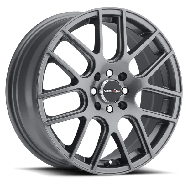 Vision Wheel Street Designs – 426 CROSS – Gunmetal – 15″x6.5″ 38mm – All weather Wheels – 426H5603GM38