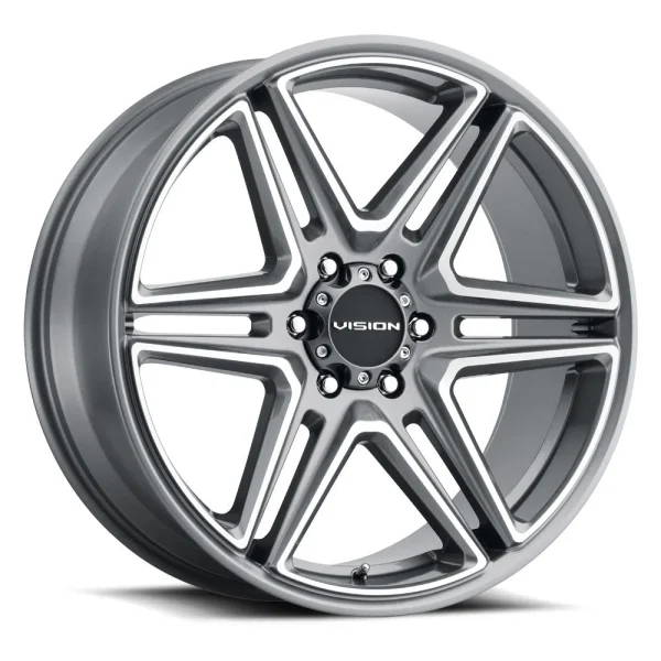 Vision Wheel Street Designs – 476 WEDGE – Gunmetal – 20″x9″ 15mm – Summer Wheels – 476-2990GMMF15